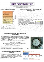 Quick Tests for Heat Pumps Quick Tests for Heat Pumps